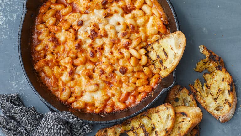 Cheesy White Bean Tomato Bake