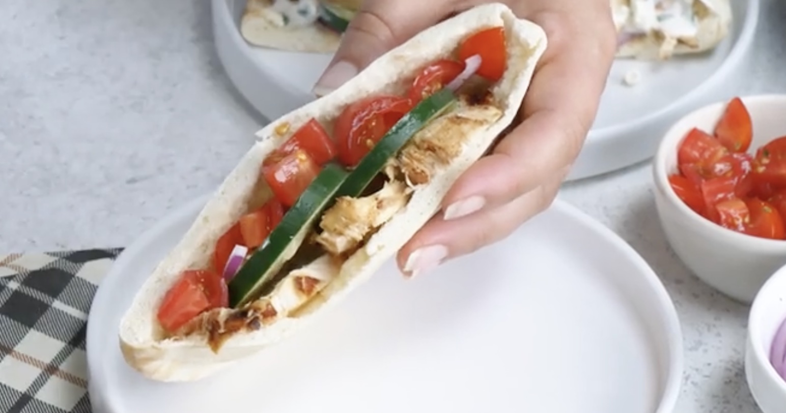 Greek Chicken pitas