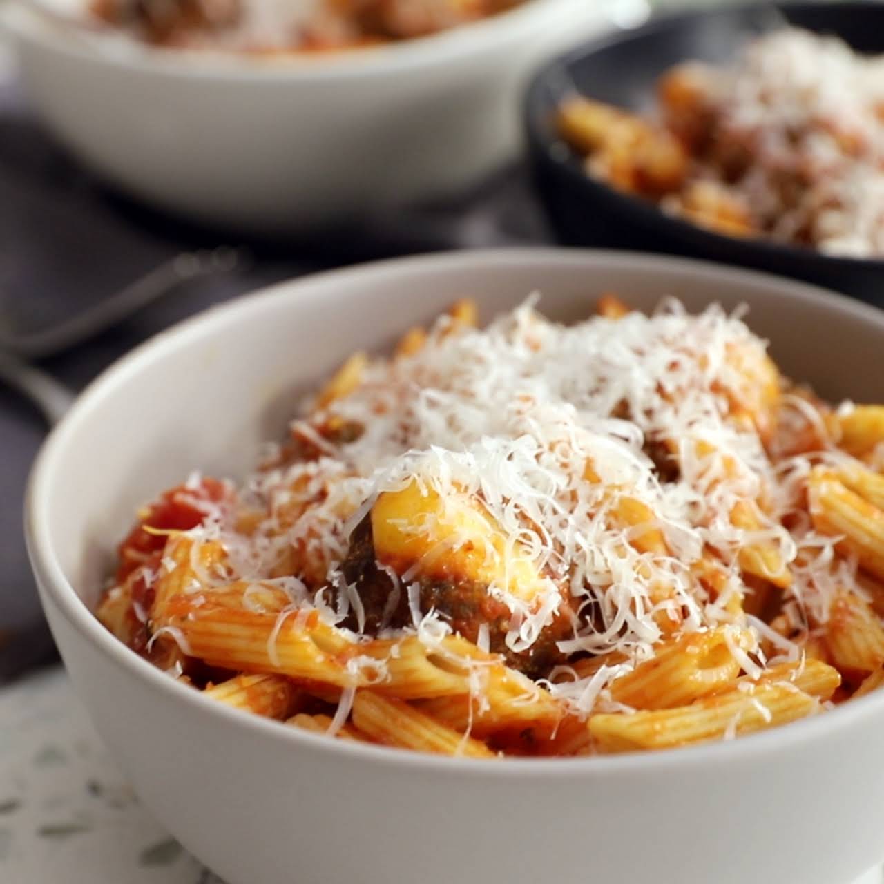 Mozzarella Cheese-Stuffed Meatballs