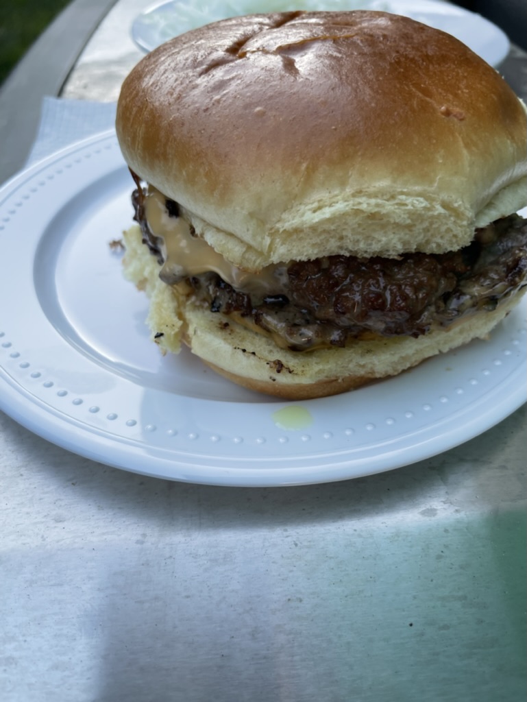 Oklahoma Fried Onion Smash Burger