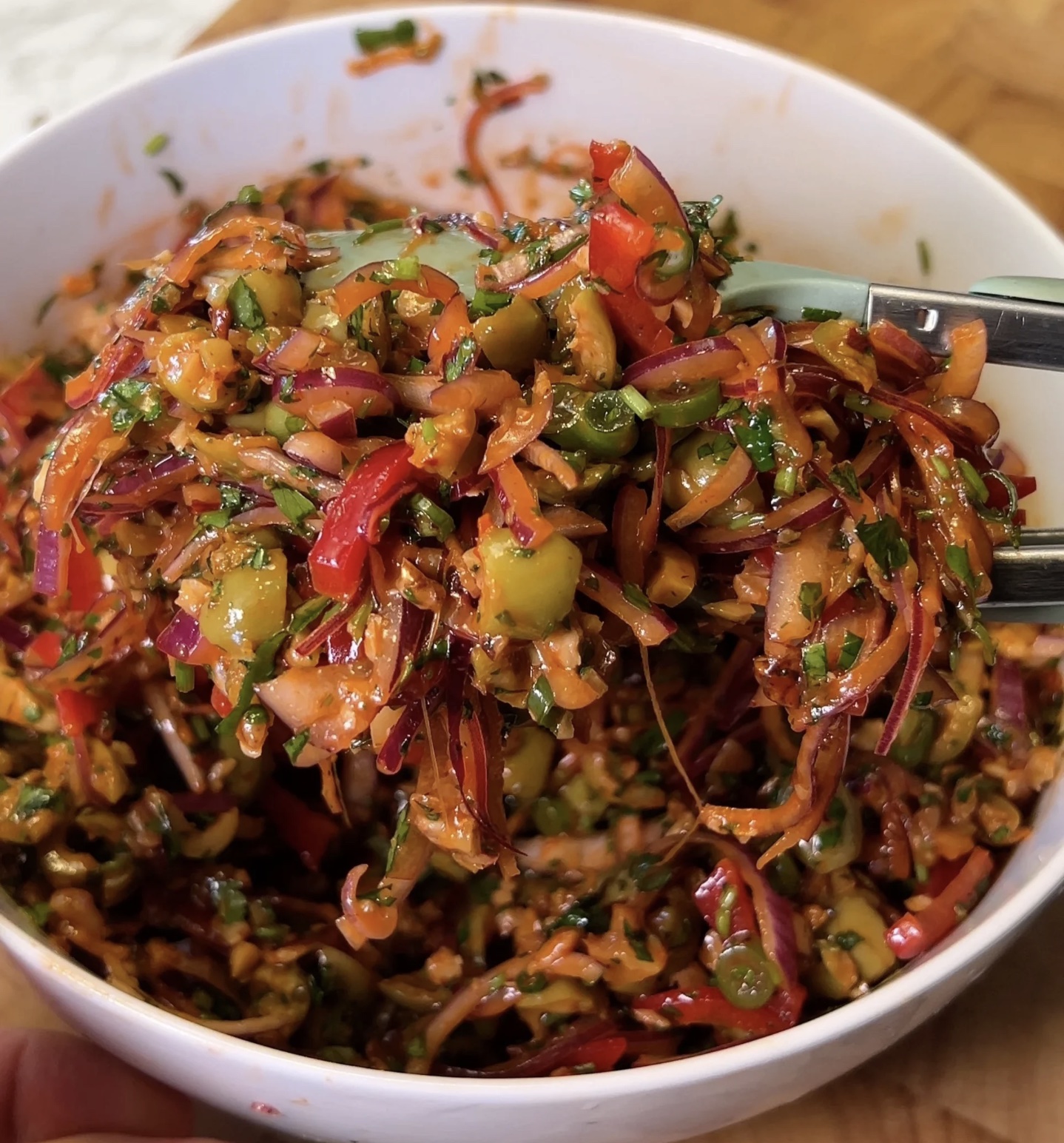 Olive Salad With Pomegranate And Walnuts